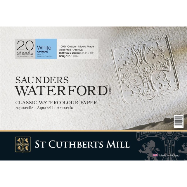 Saunders Waterford Akvarellblock White CP/NOT 36x26 cm 300g