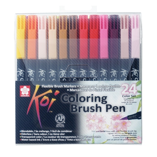 Koi Colouring Penselpennor 24-set
