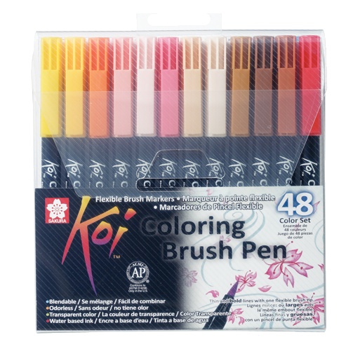 Koi Colouring Penselpennor 48-set