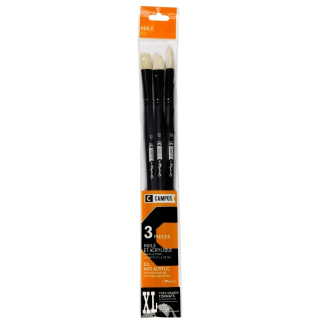 Svinborstpensel Campus Oil 3-set XL