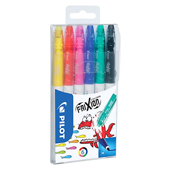 Frixion Colors 6-pack Raderbara Tuschpennor (3 år+)
