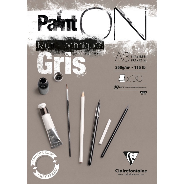 Paint'ON Konstnärsblock Gris A3