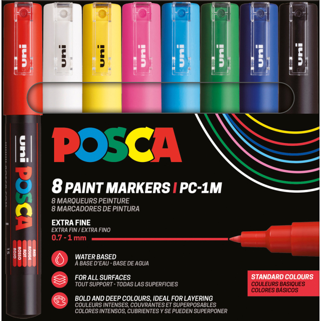 Posca PC-1MC 8-set