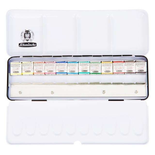 Horadam Aquarell Metal 12-set + 12 tomma