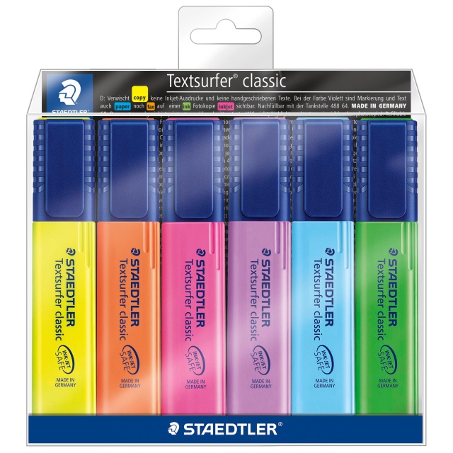 6-pack Textsurfer Classic Överstrykningspennor