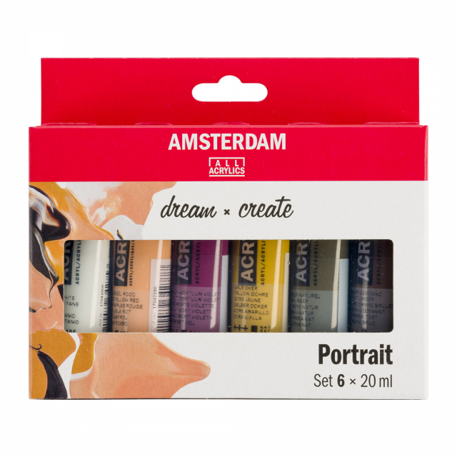 Akrylfärg Portrait Set 6 x 20 ml