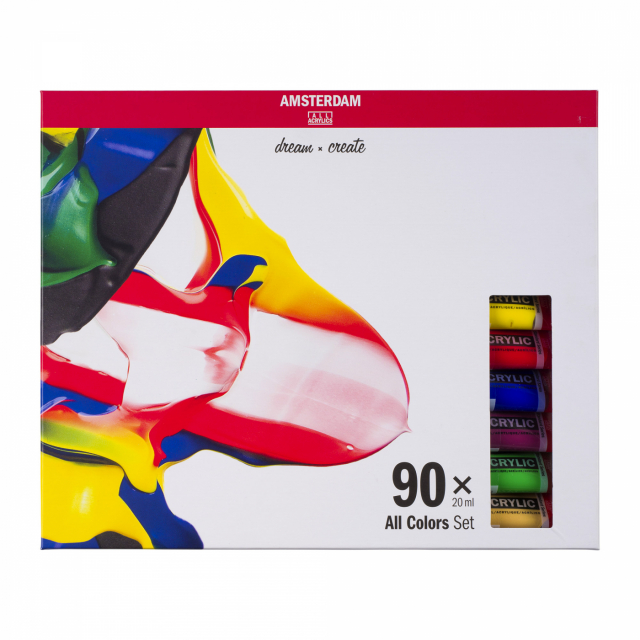 Akrylfärg Standard Set 90 x 20 ml