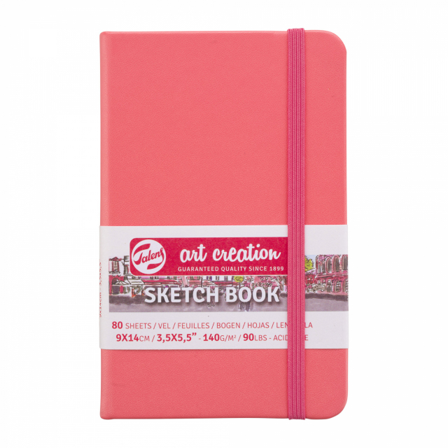 Sketchbook Pocket Coral Red