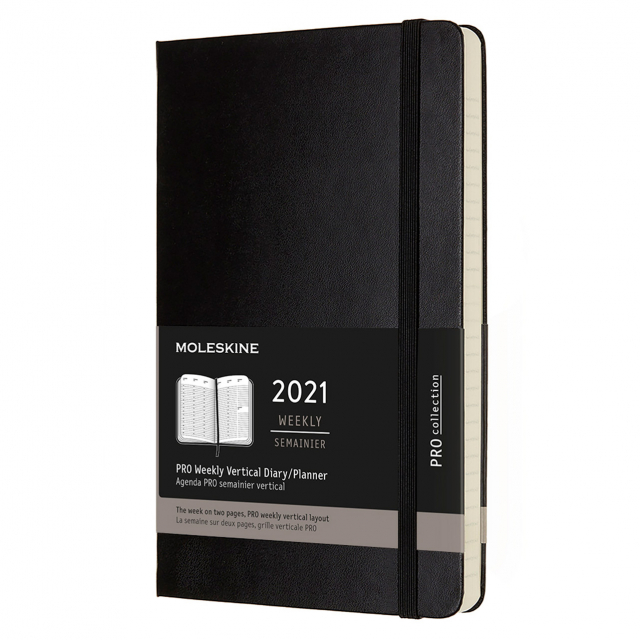 Moleskine Kalender 2021 Pro Weekly Vertical A4 Black Pen Store moleskin kalender 2021