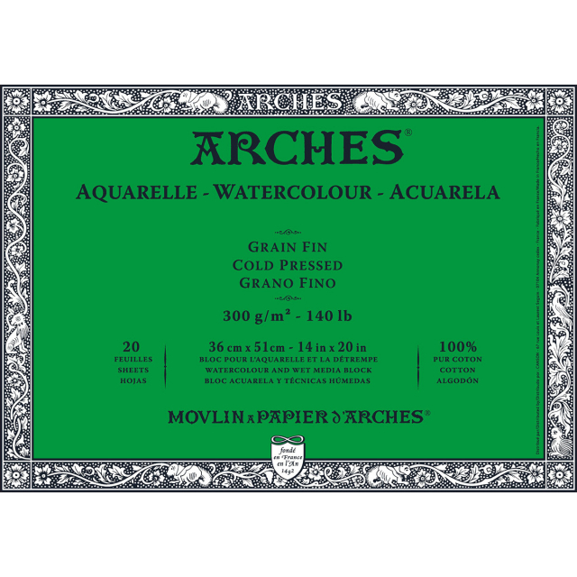 Akvarellblock CP hellimmat 300g 36x51 cm