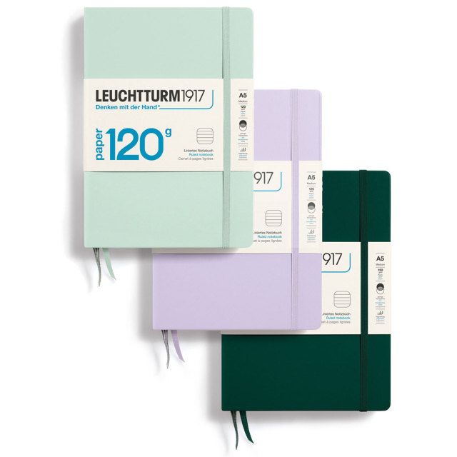 Notebook A5 120g Linjerad Mint Green i gruppen Papper & Block / Skriva och anteckna / Anteckningsböcker hos Pen Store (132547)
