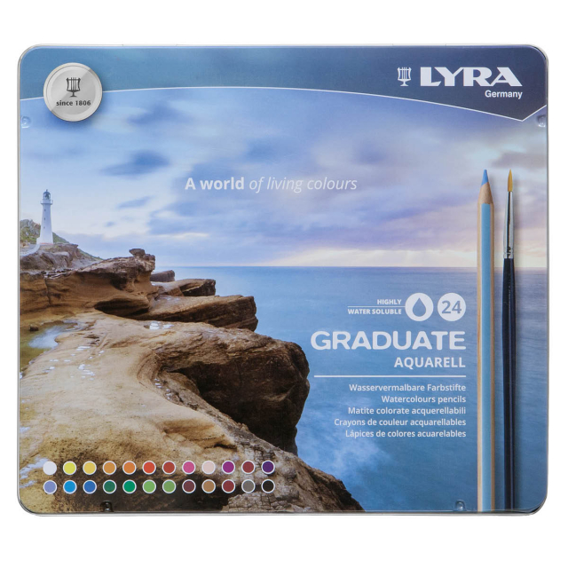 Graduate Aquarellpennor 24-set