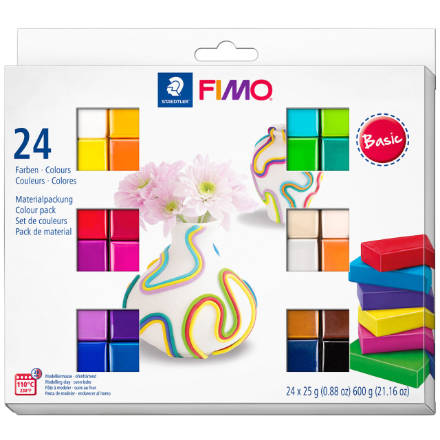 FIMO Soft Modellera 24 x 25 g Basic colours