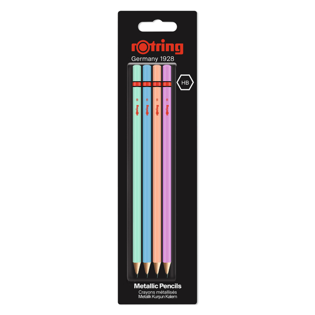 Blyertspenna Metallic 4-pack