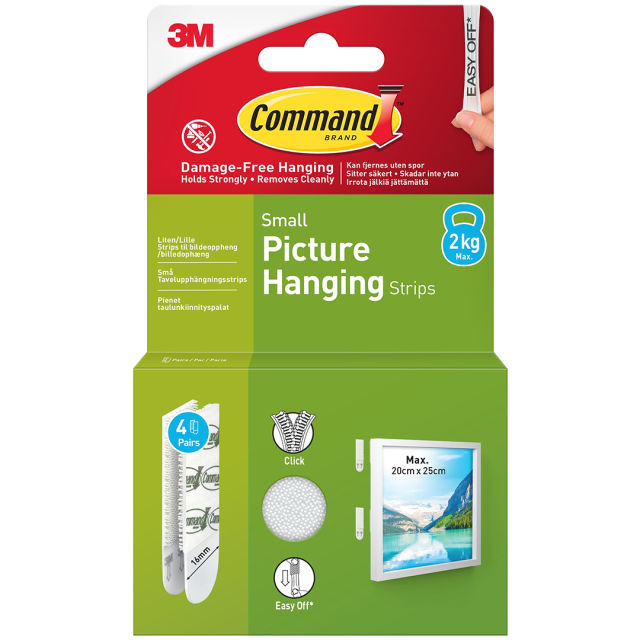 Command Tavelupphängning Strips Small