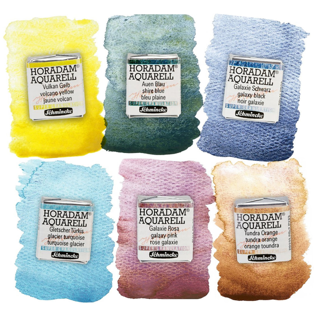 Horadam Super Granulation Deep sea green Half Pans i gruppen Konstnärsmaterial / Konstnärsfärger / Akvarellfärg / Akvarellfärg i kopp hos Pen Store (128006)
