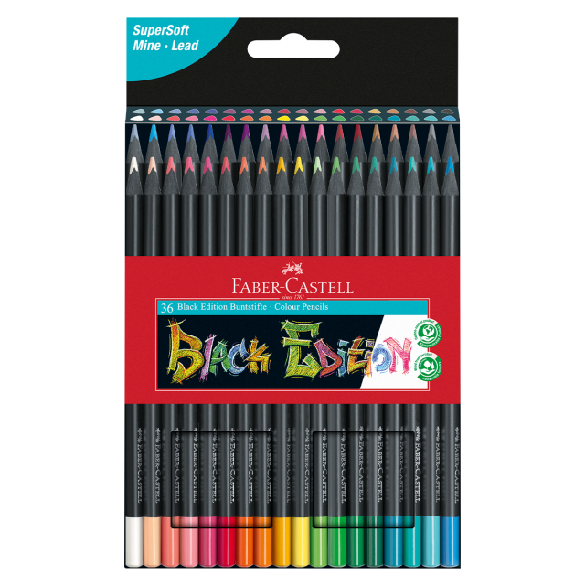 Färgpennor Black Edition 36-set