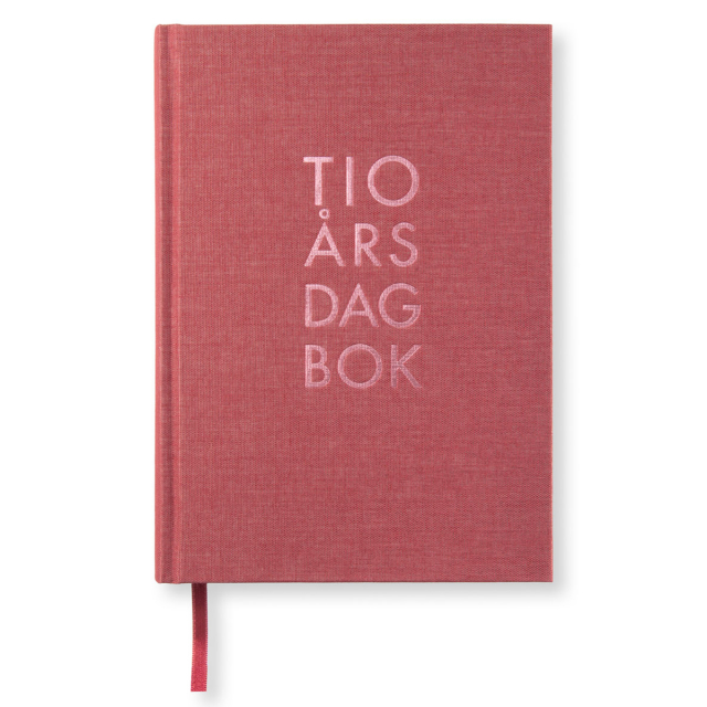 10-årsdagsbok A5 Red Twist