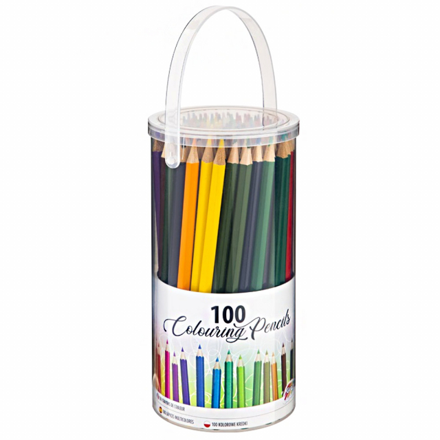 Färgpennor i hink 100-pack