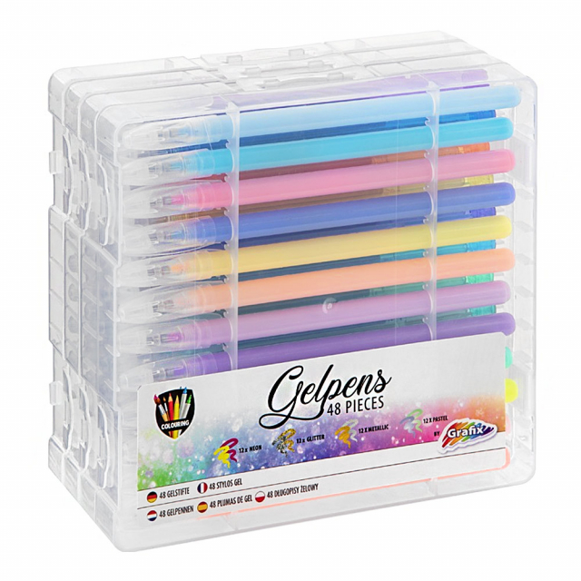 Gelpennor 48-pack Glitter/Neon/Metallic/Pastell