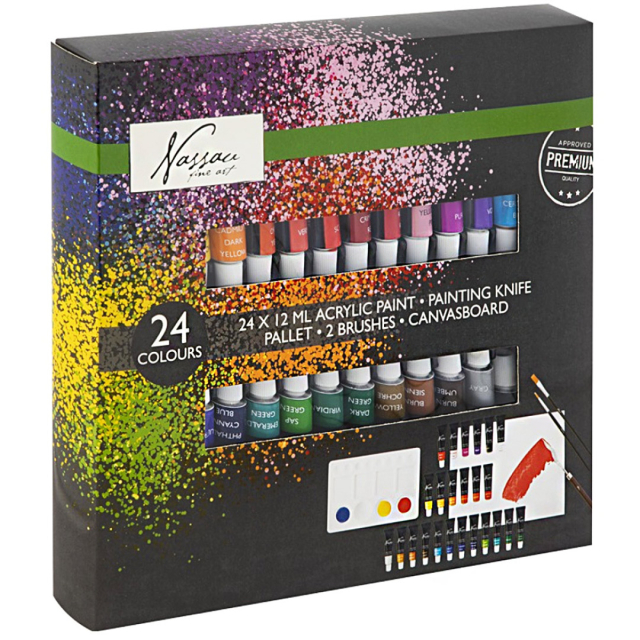 Akrylfärg 24-set (12 ml)