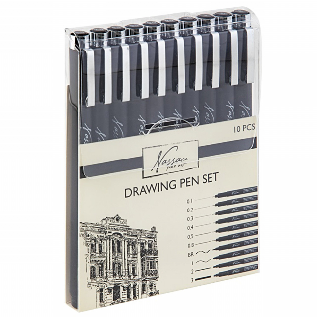Drawing Pen Fineliners 10-set