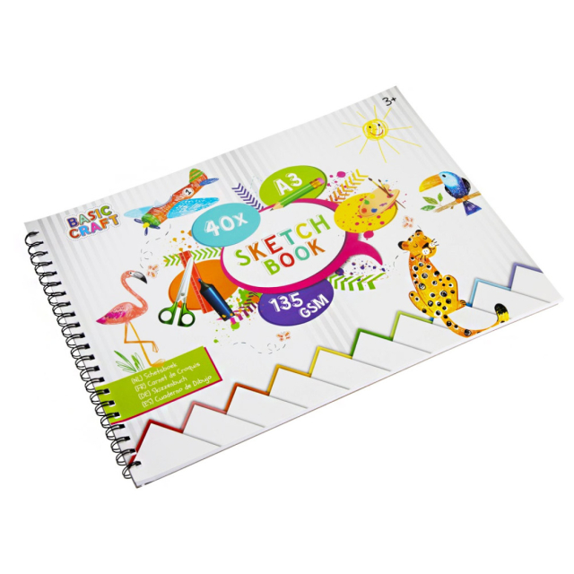 Skissbok Spiral A3 135g (40 ark)