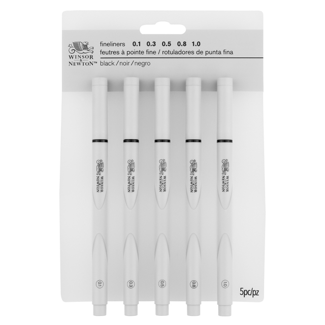 Fineliner 5-set Svart