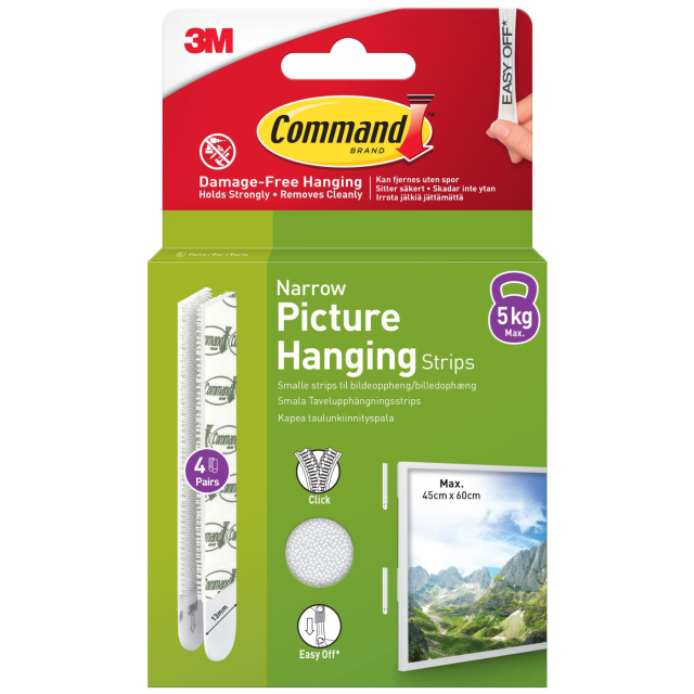 Command Tavelupphängning Strips Narrow