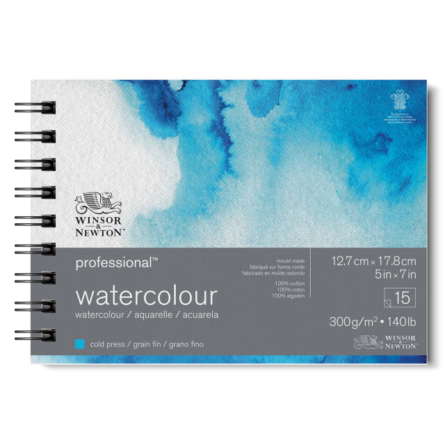 Professional Akvarellblock Spiral CP 13x18 cm 300g