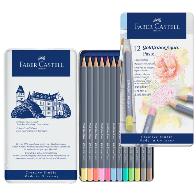 Goldfaber Aqua Akvarellpennor 12-set Pastell
