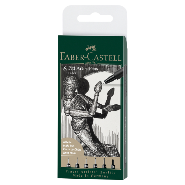 PITT Artist 6-pack Black