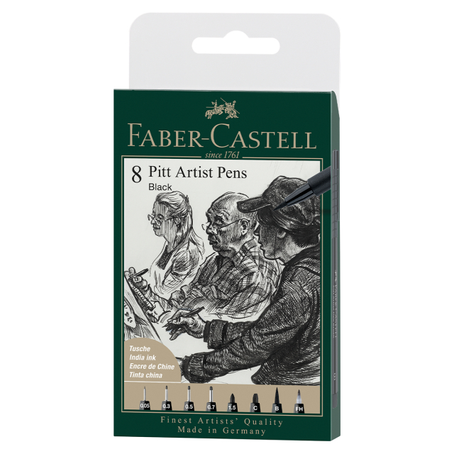 PITT Artist 8-pack Black