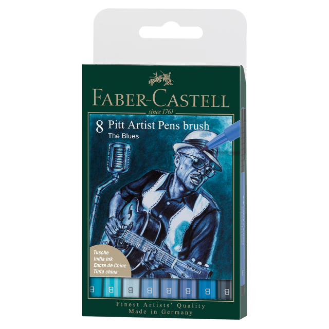 PITT Artist Brush 8-pack Blues