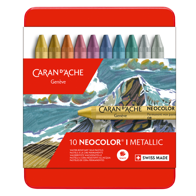 Neocolor I Pastellkritor Metallic 10-set