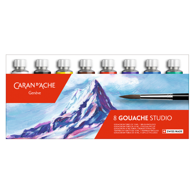 Gouachefärg 8x10 ml tuber