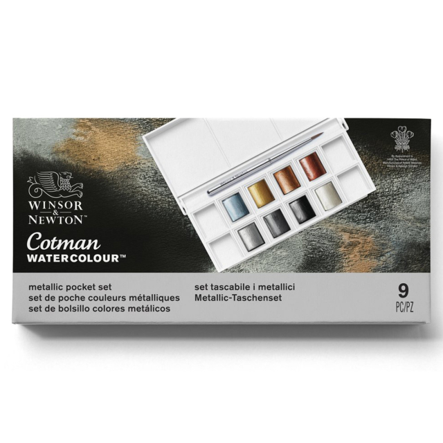 Cotman Akvarellfärg Metallic Set 8 ½ - koppar