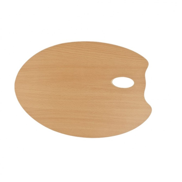 Träpalett Oval 30 x 40 cm