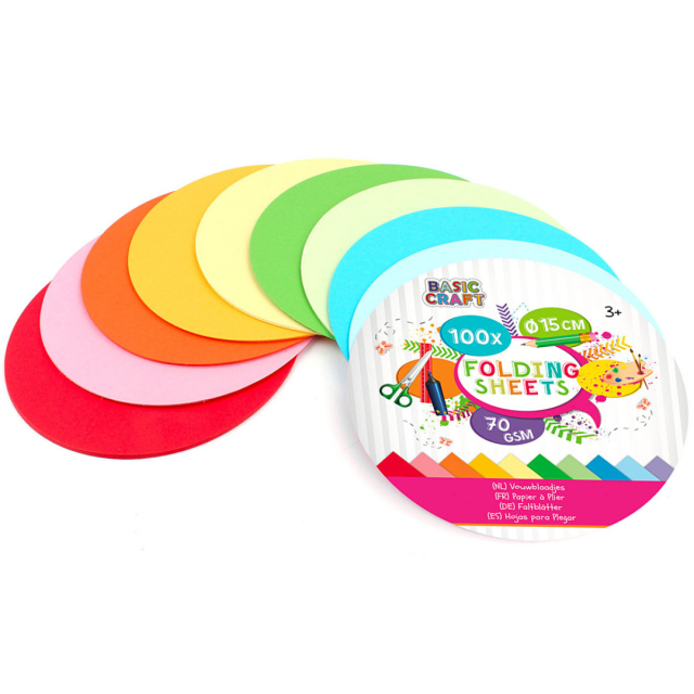 Pysselpapper Origami Runda 15cm 100-pack