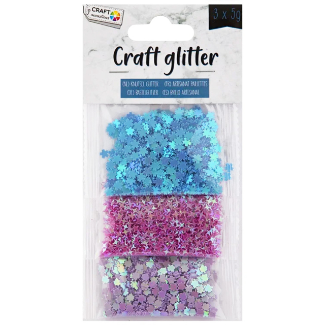 Glitter-konfetti 3 x 5g