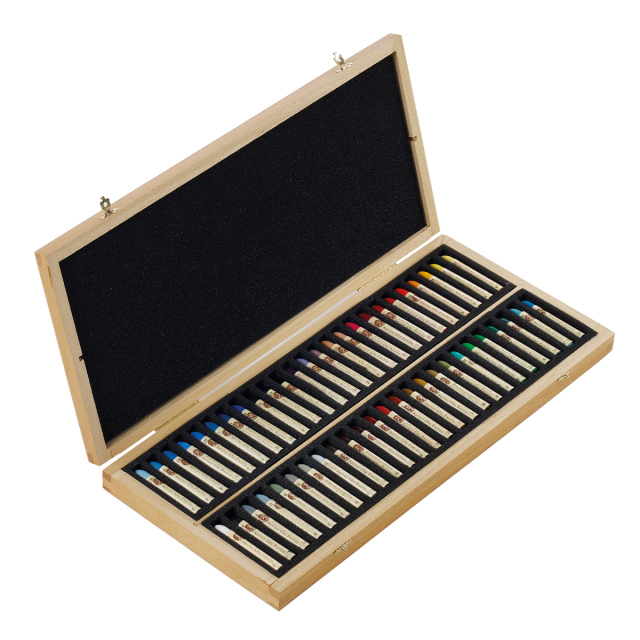 Oljepastell 5ml 50-set Träskrin