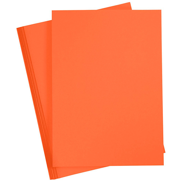 Färgat papper Orange A4 180g 20 ark