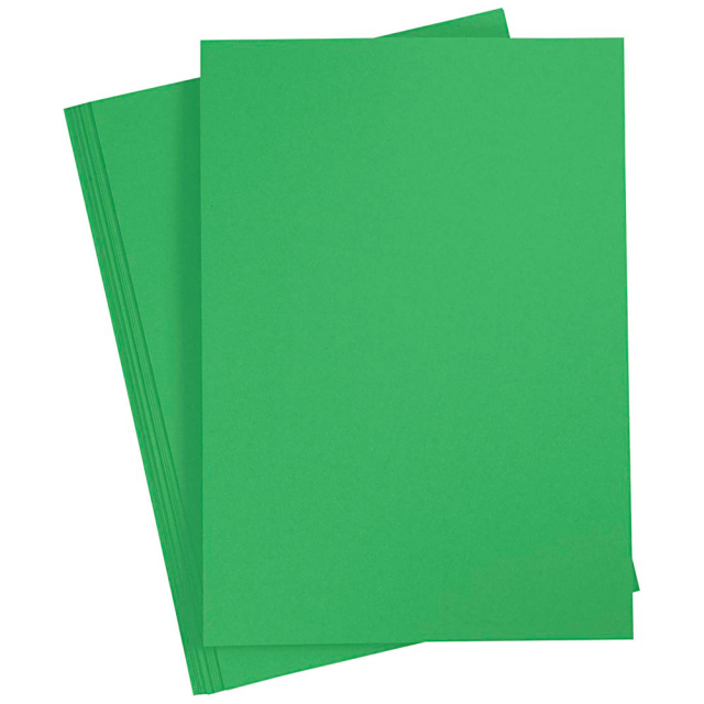 Färgat papper Grön A4 180g 20 ark