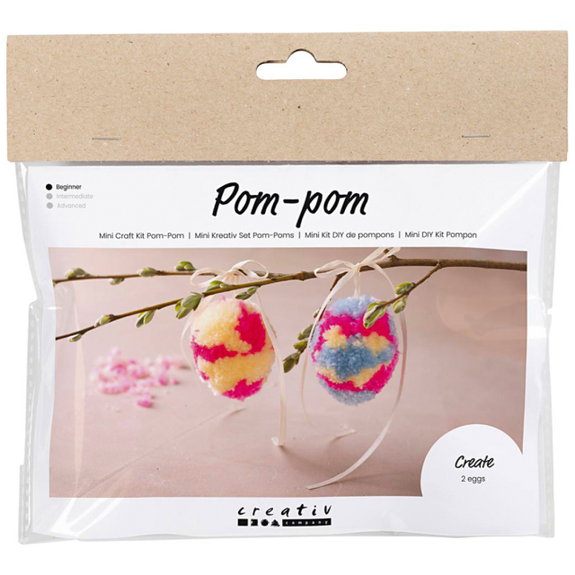 Mini DIY-kit Pompom-ägg