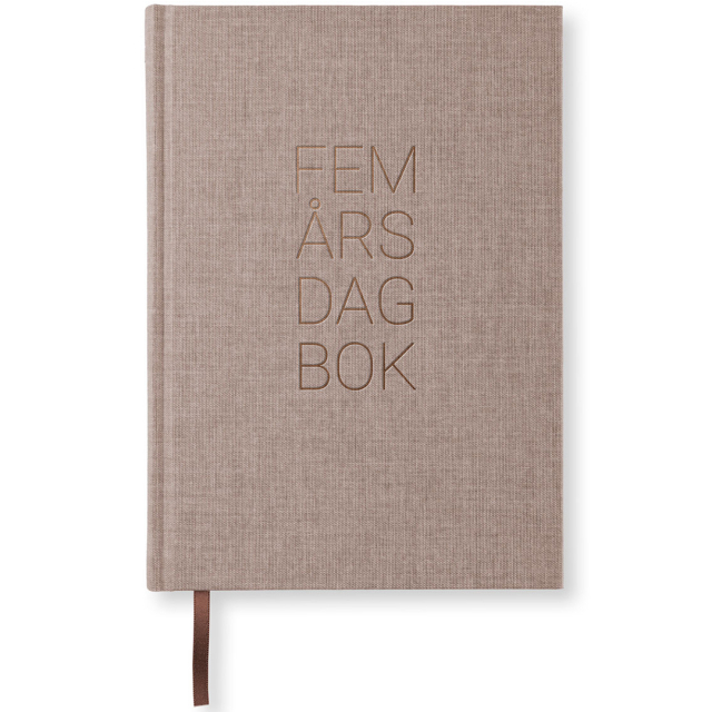 5-årsdagbok A5 Brown Oak
