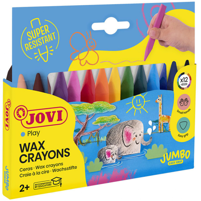 Vaxkritor Jumbo Easy Grip 12-pack (2 år+)
