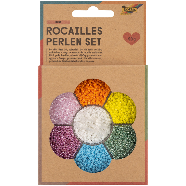Rocailles Pärlset Mixade färger