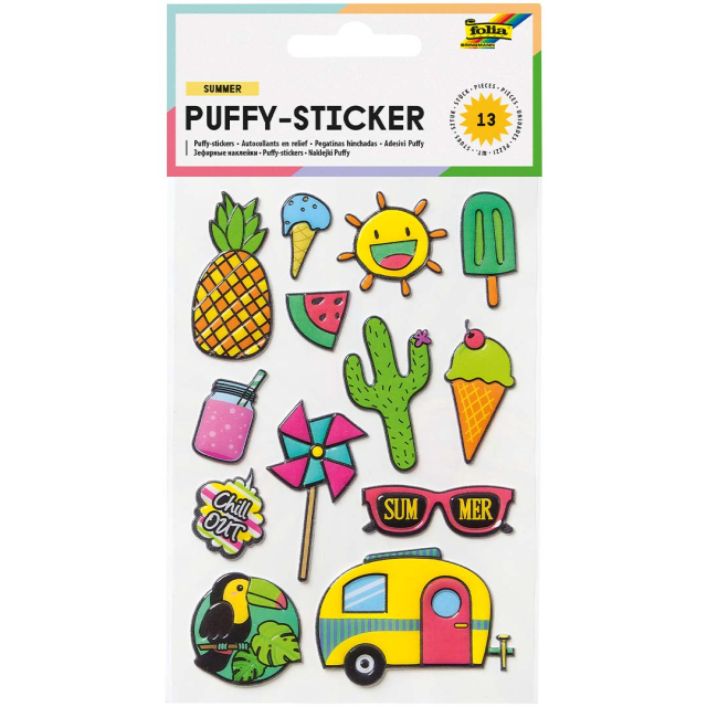 Soft 3D stickers Sommar 1 Ark