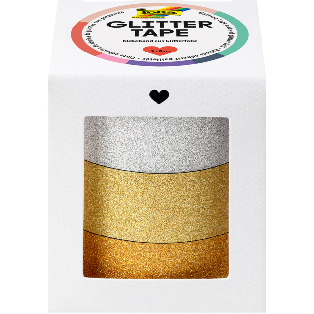 Glittertejp Guld 3-pack