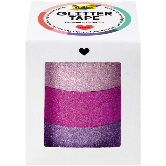 Glittertejp Lila 3-pack